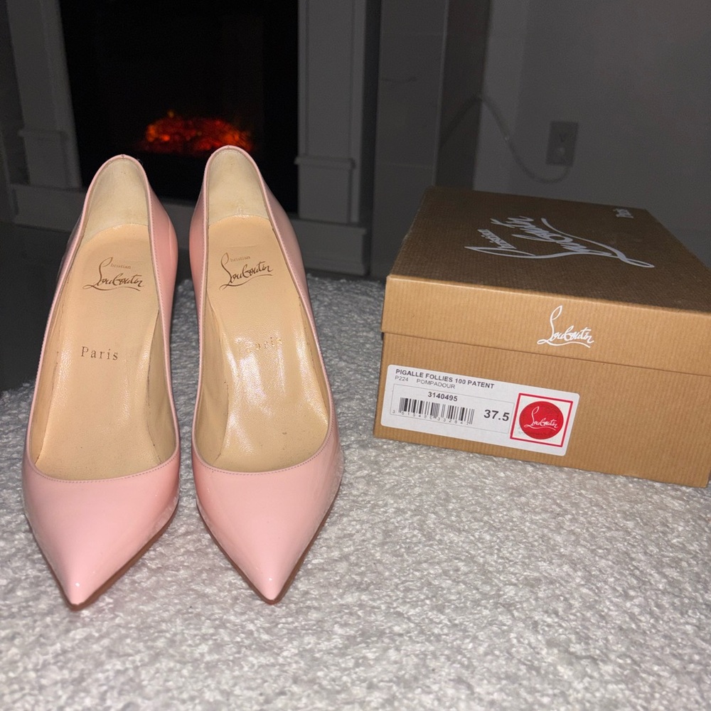 Christian Louboutin Pigalle Follies 100 patent-leather pumps in pink